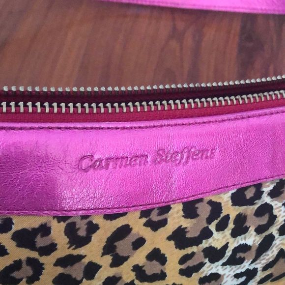 Carmen Steffens Y2K Leopard with pink trim handbag ￼ - Picture 2 of 7